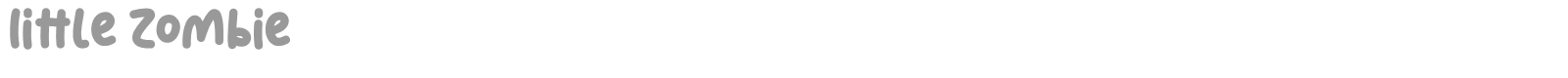 Little Zombie font preview